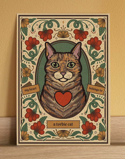 Torbie Cat Art Print