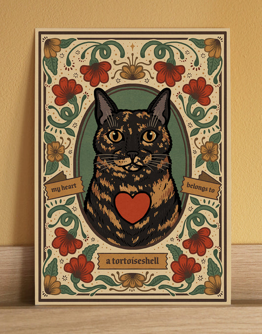 Tortoiseshell Cat Art Print