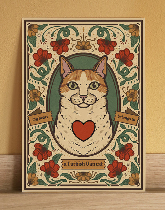 Turkish Van Cat Art Print