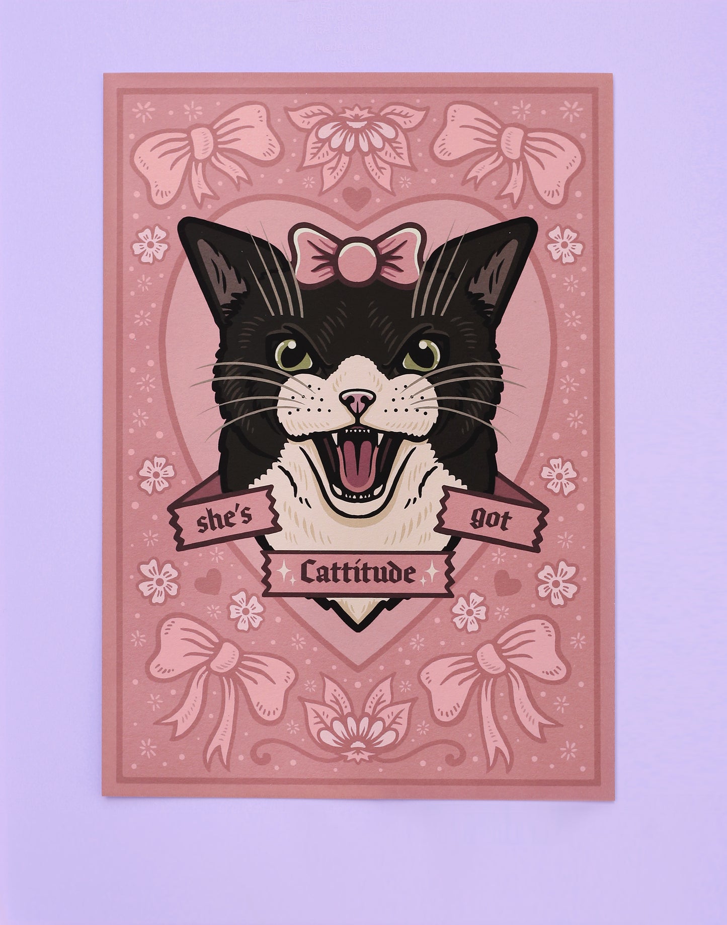 She's Got Cattitude | Tuxedo Cat | Fine Art Print