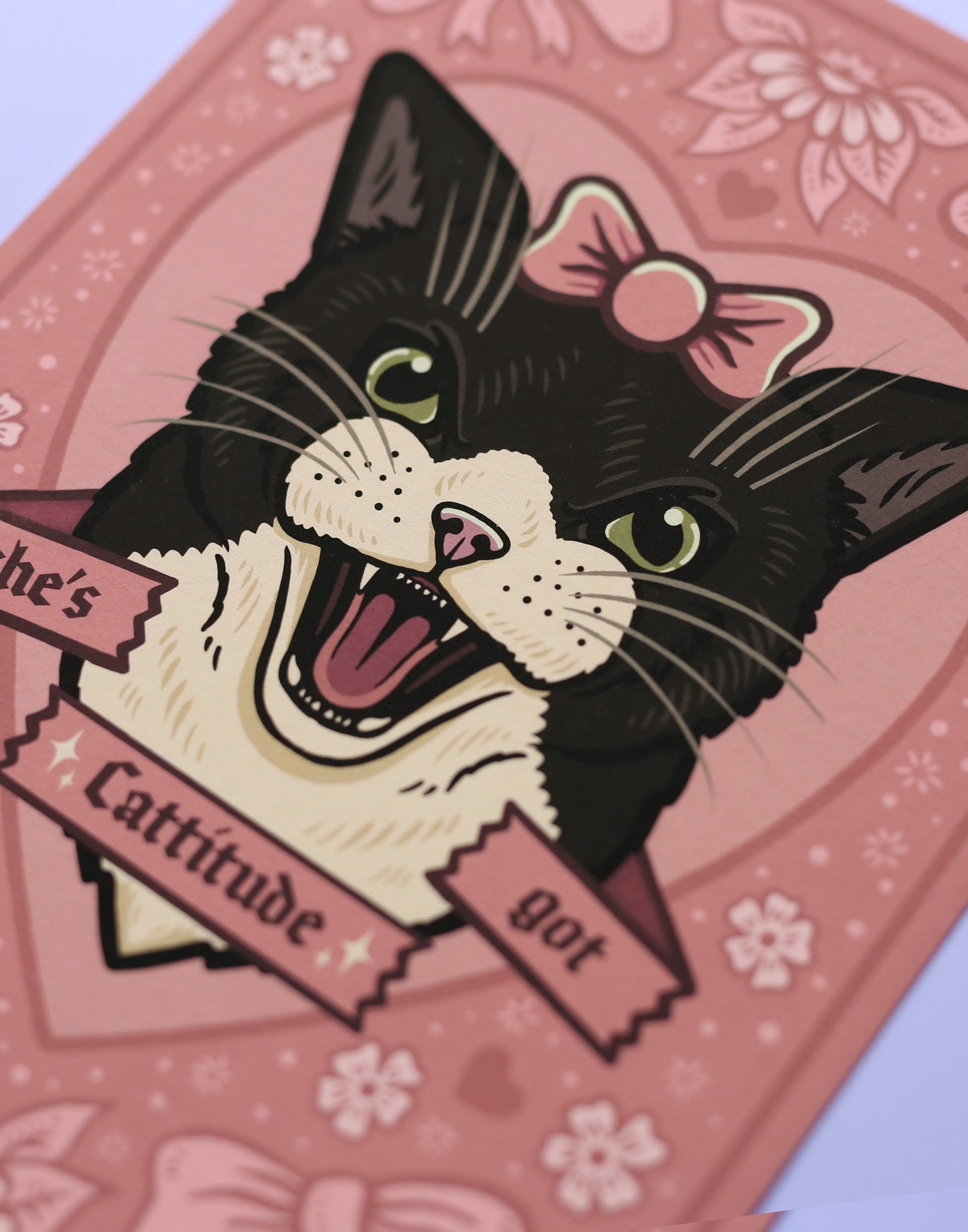 She's Got Cattitude | Tuxedo Cat | Fine Art Print