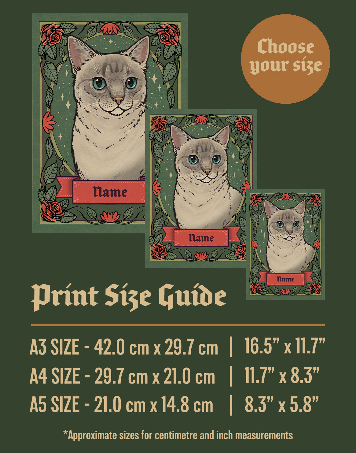 Lynx Point Cat | Add Your Own Custom Pet Name | Fine Art Print